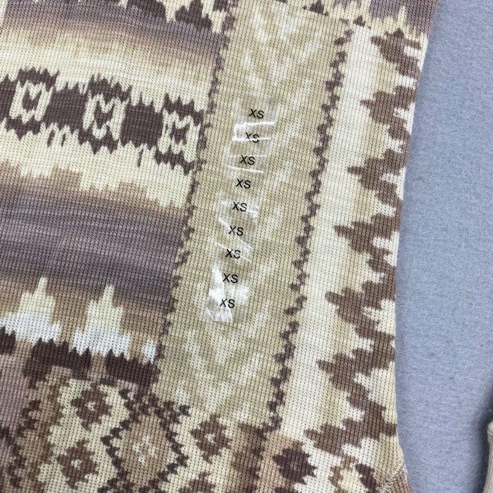 Polo Ralph Lauren Dress Womens Extra Small Beige Henley Maxi Aztec Patch Print - Picture 5 of 13